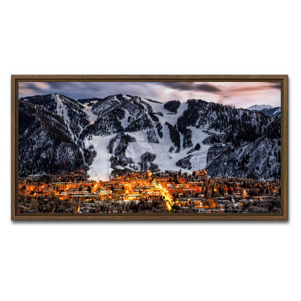 AUTO-MOCKUP WHITE | Aspen | 1 Piece | Walnut Framed Canvas | group=2x1