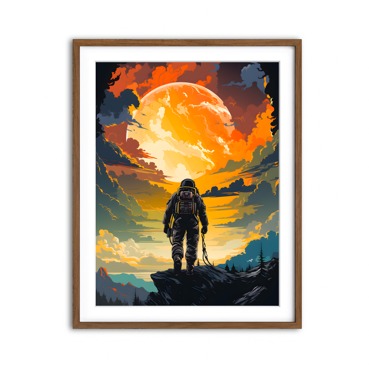 Framed Print 3x4 Walnut