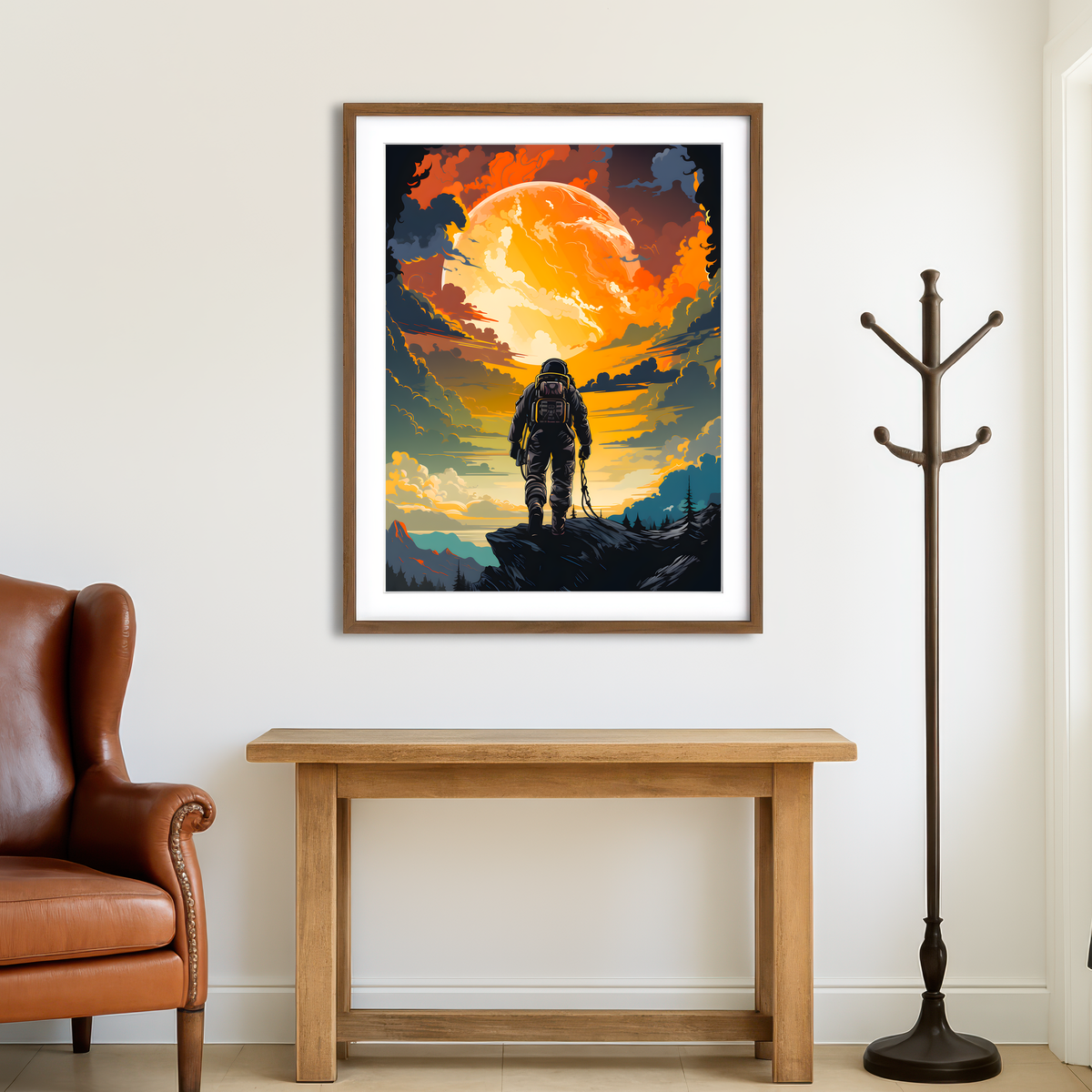 AUTO-MOCKUP ROOM | Astronaut in the Sun Wall Art