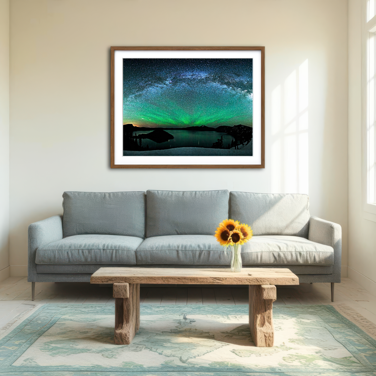 AUTO-MOCKUP ROOM | Aurora Borealis Wall Art