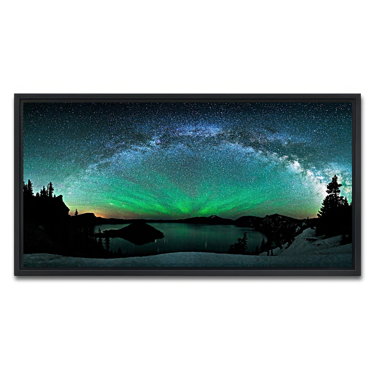AUTO-MOCKUP WHITE | Aurora Borealis | 1 Piece | Black Framed Canvas | group=2x1