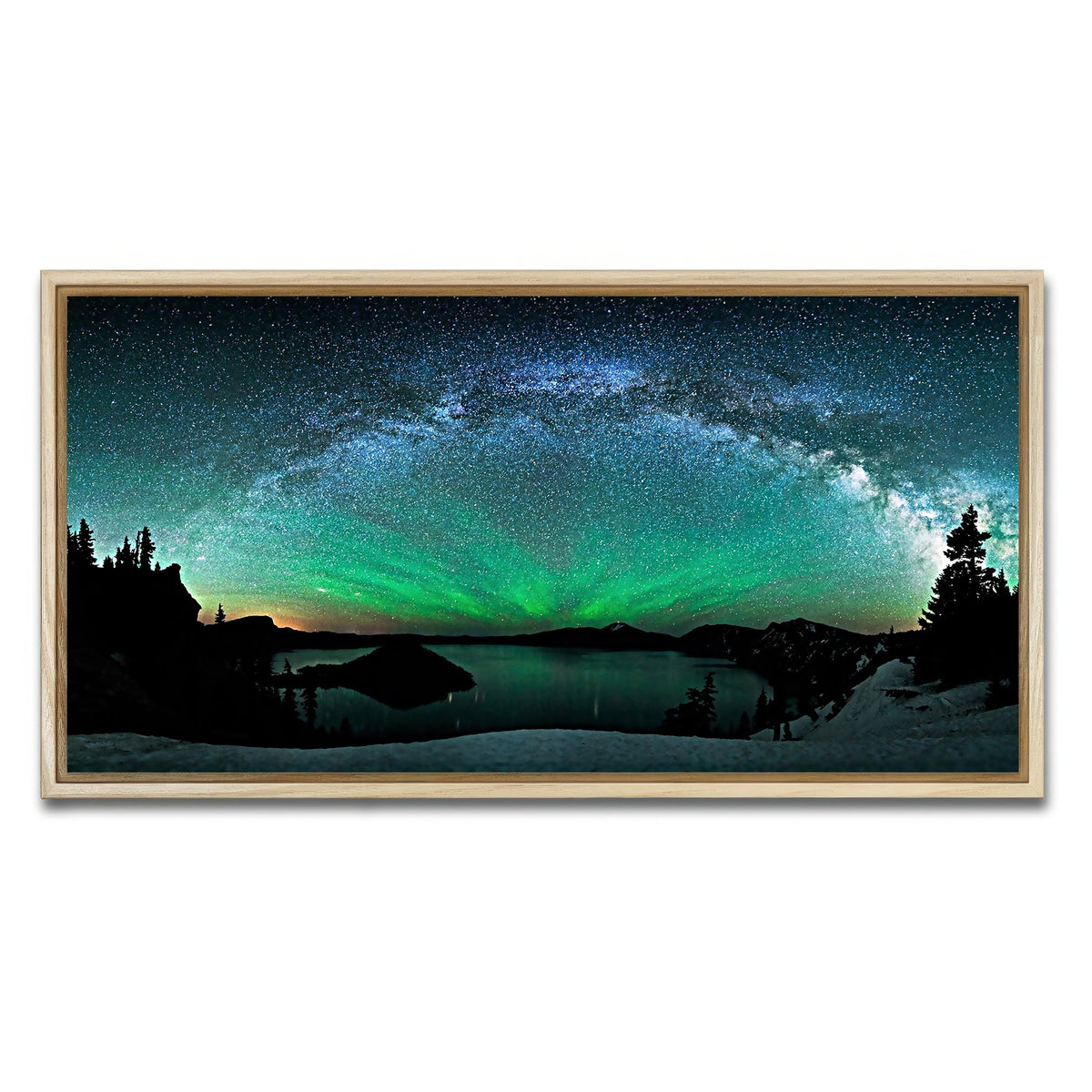 AUTO-MOCKUP WHITE | Aurora Borealis | 1 Piece | Natural Framed Canvas | group=2x1