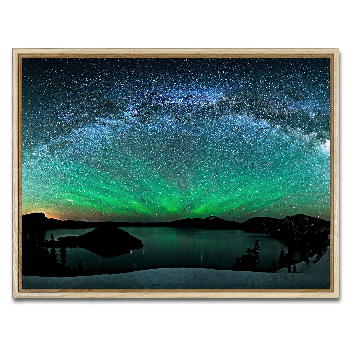 AUTO-MOCKUP WHITE | Aurora Borealis | 1 Piece | Natural Framed Canvas | group=4x3