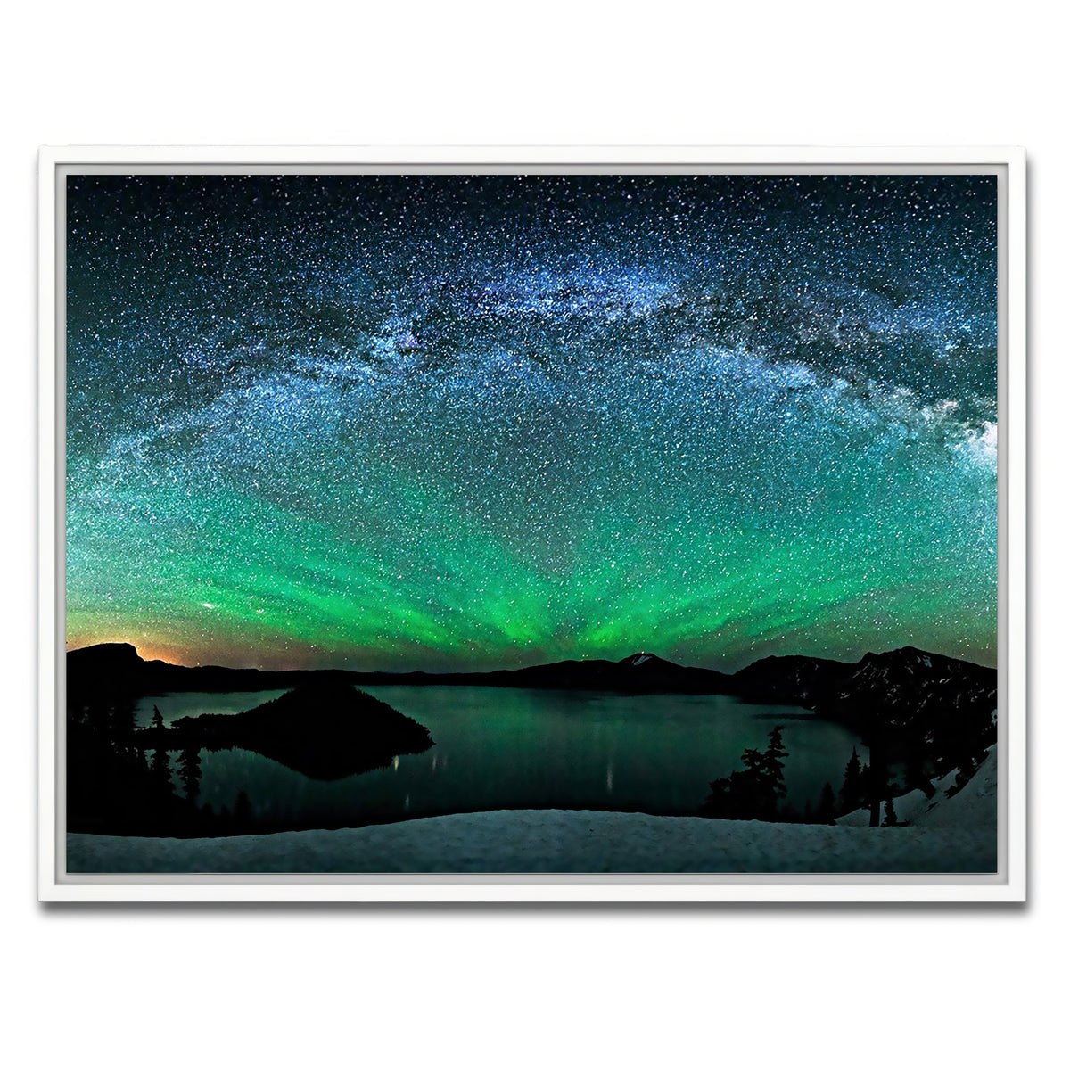 AUTO-MOCKUP WHITE | Aurora Borealis | 1 Piece | White Framed Canvas | group=4x3