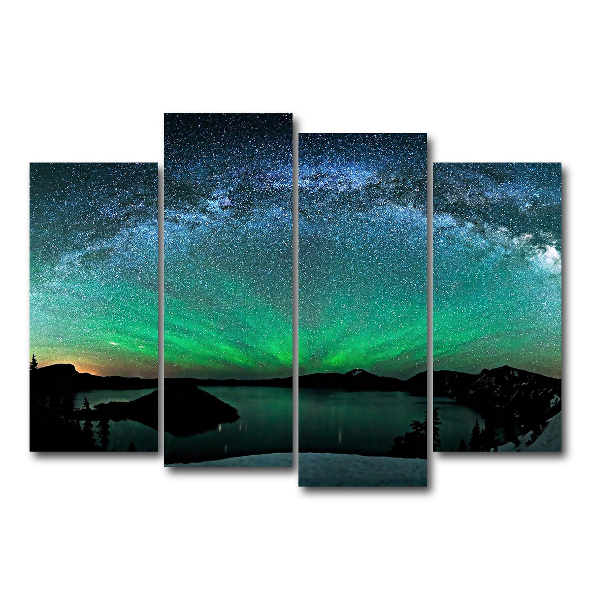 AUTO-MOCKUP WHITE | Aurora Borealis | 4 Piece | Gallery Wrap Canvas | group=4_normal