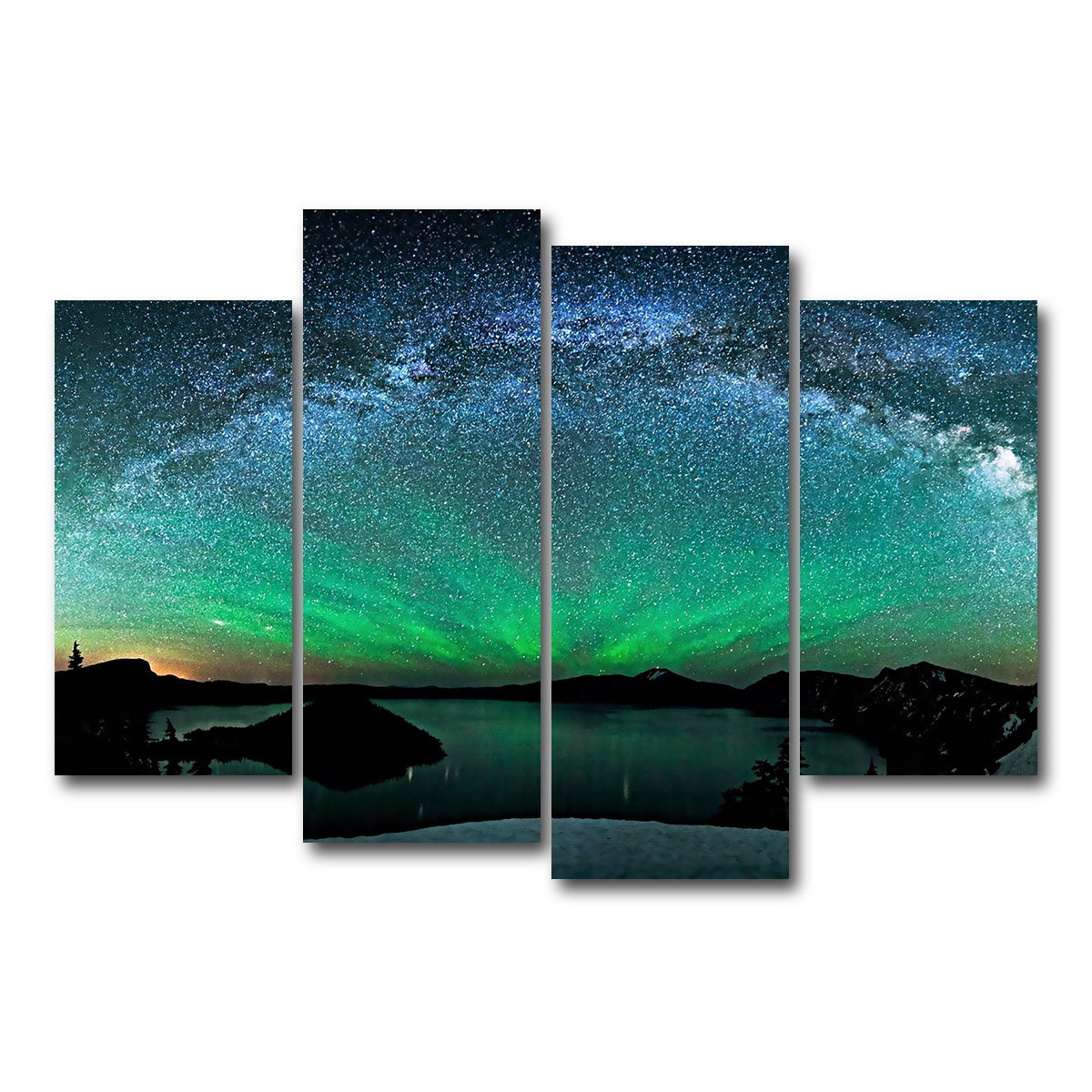 AUTO-MOCKUP WHITE | Aurora Borealis | 4 Piece | Gallery Wrap Canvas | group=4_short