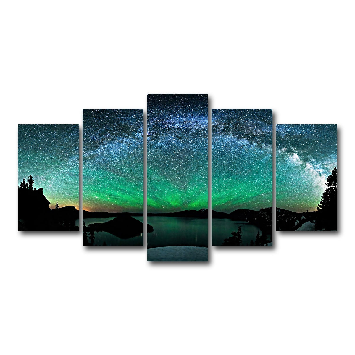 AUTO-MOCKUP WHITE | Aurora Borealis | 5 Piece | Gallery Wrap Canvas | group=5_normal