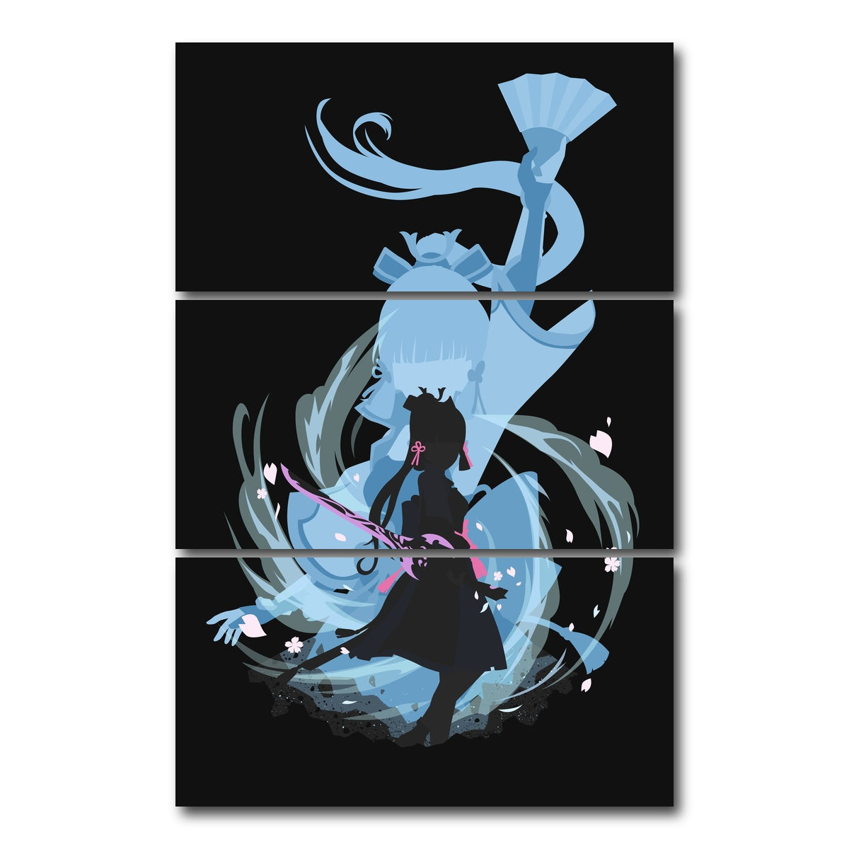 AUTO-MOCKUP WHITE | Ayaka | 3 Piece | Gallery Wrap Canvas | group=12x24_stacked