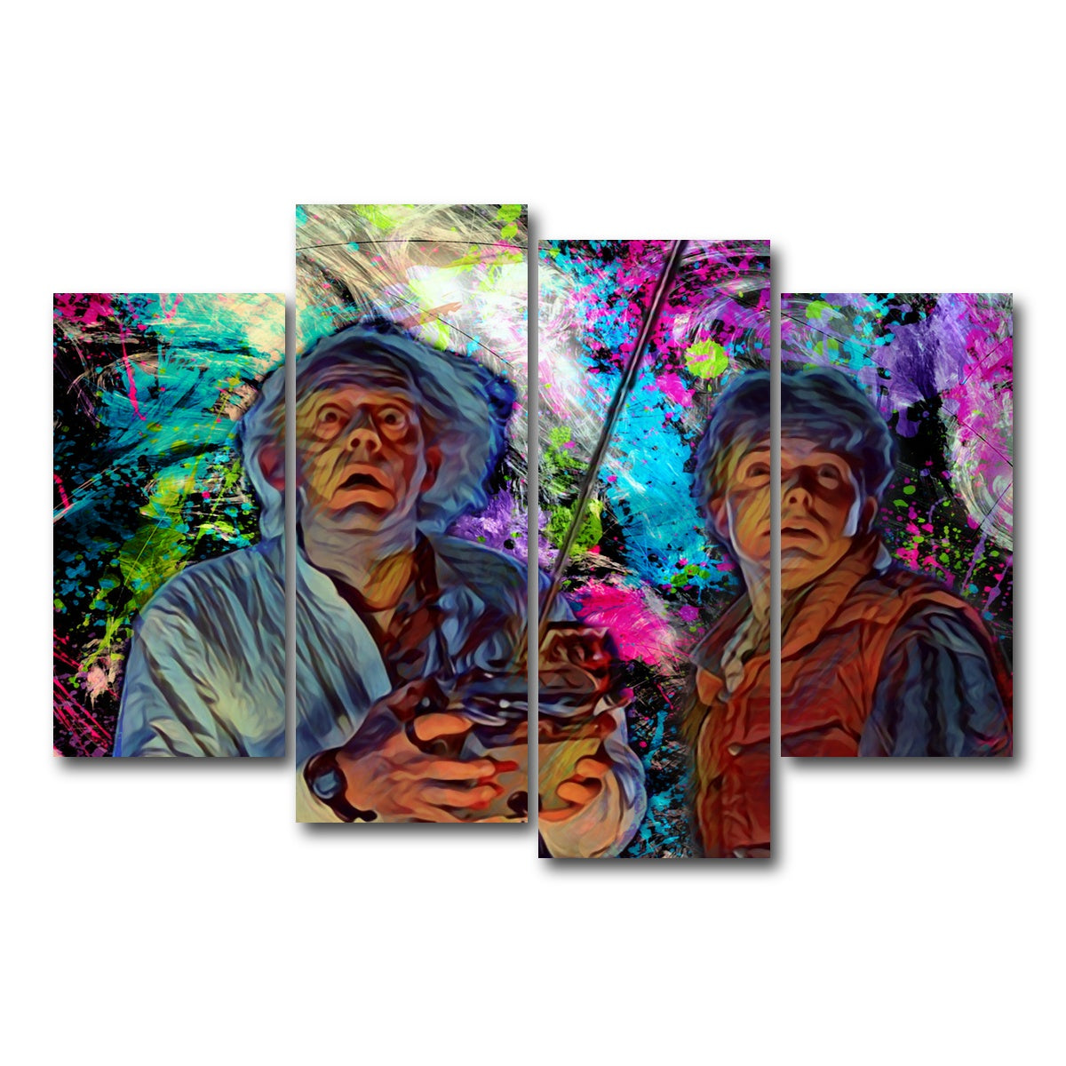 AUTO-MOCKUP WHITE | Back to the future | 4 Piece | Gallery Wrap Canvas | group=4_short