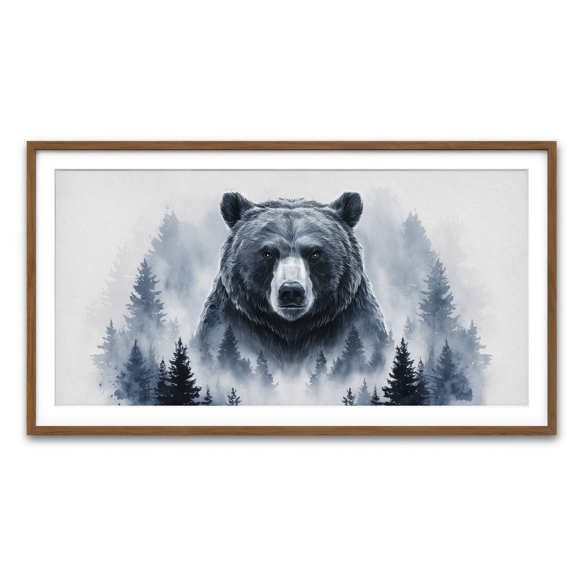 Framed Print 2x1 Walnut