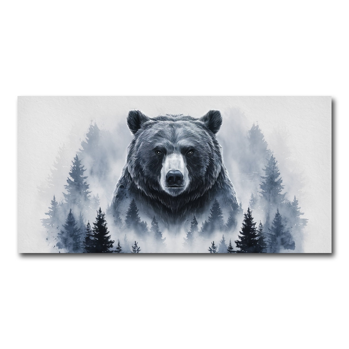 AUTO-MOCKUP WHITE | Bear Forest | 1 Piece | Gallery Wrap Canvas | group=2x1