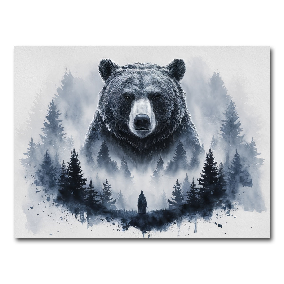 AUTO-MOCKUP WHITE | Bear Forest | 1 Piece | Gallery Wrap Canvas | group=4x3