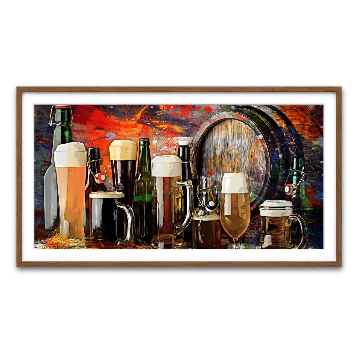 Framed Print 2x1 Walnut