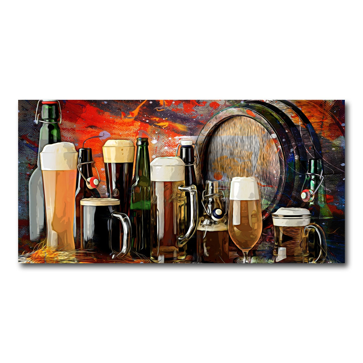 AUTO-MOCKUP WHITE | Beer Types Abstract | 1 Piece | Gallery Wrap Canvas | group=2x1