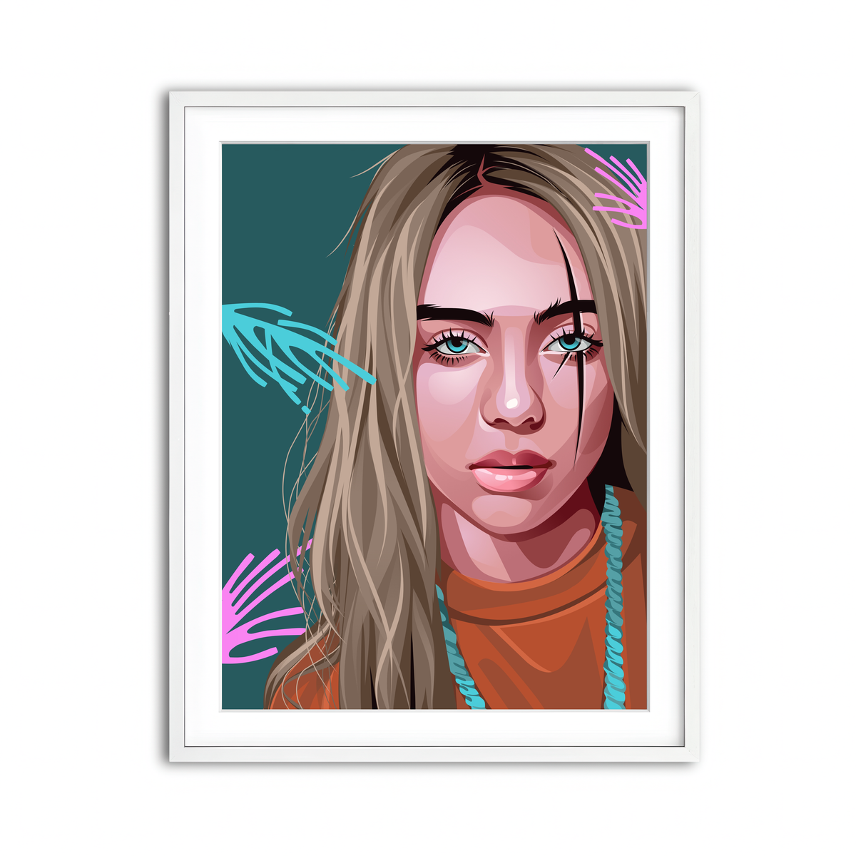 Framed Print 3x4 White