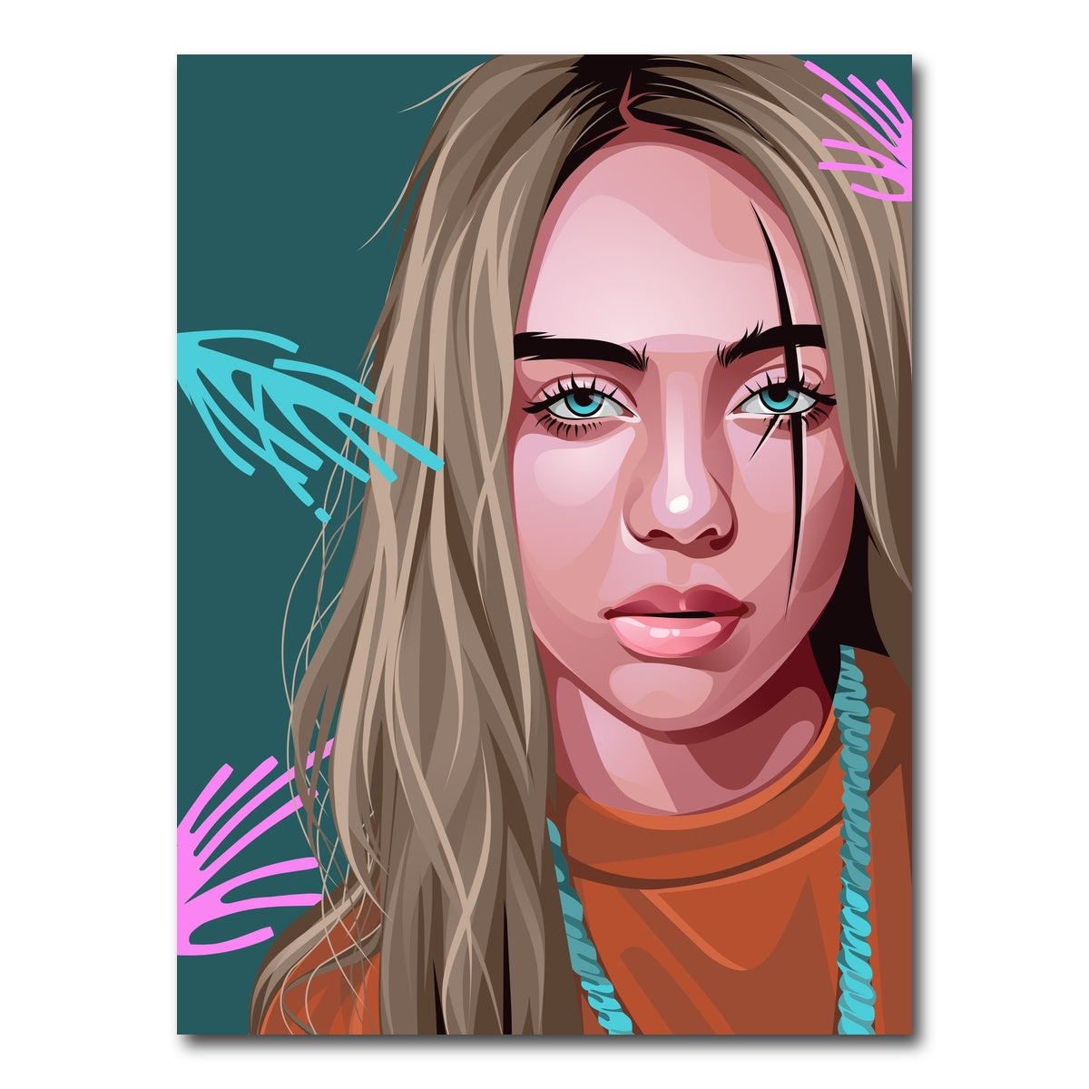 AUTO-MOCKUP WHITE | Billie Eilish | 1 Piece | Gallery Wrap Canvas | group=3x4