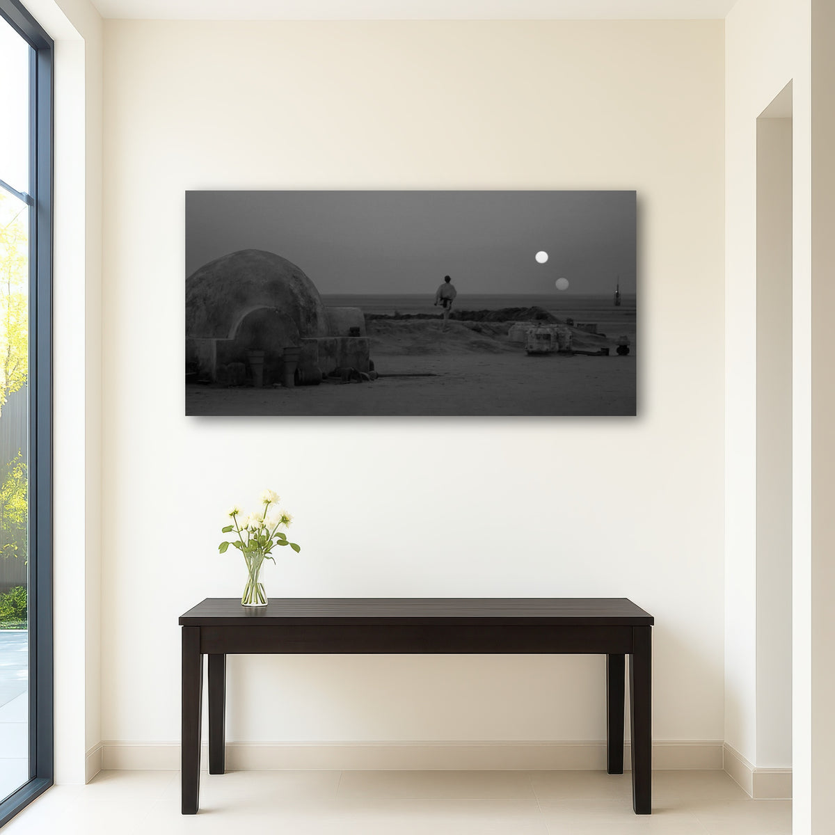AUTO-MOCKUP ROOM | Binary sunset grayscale