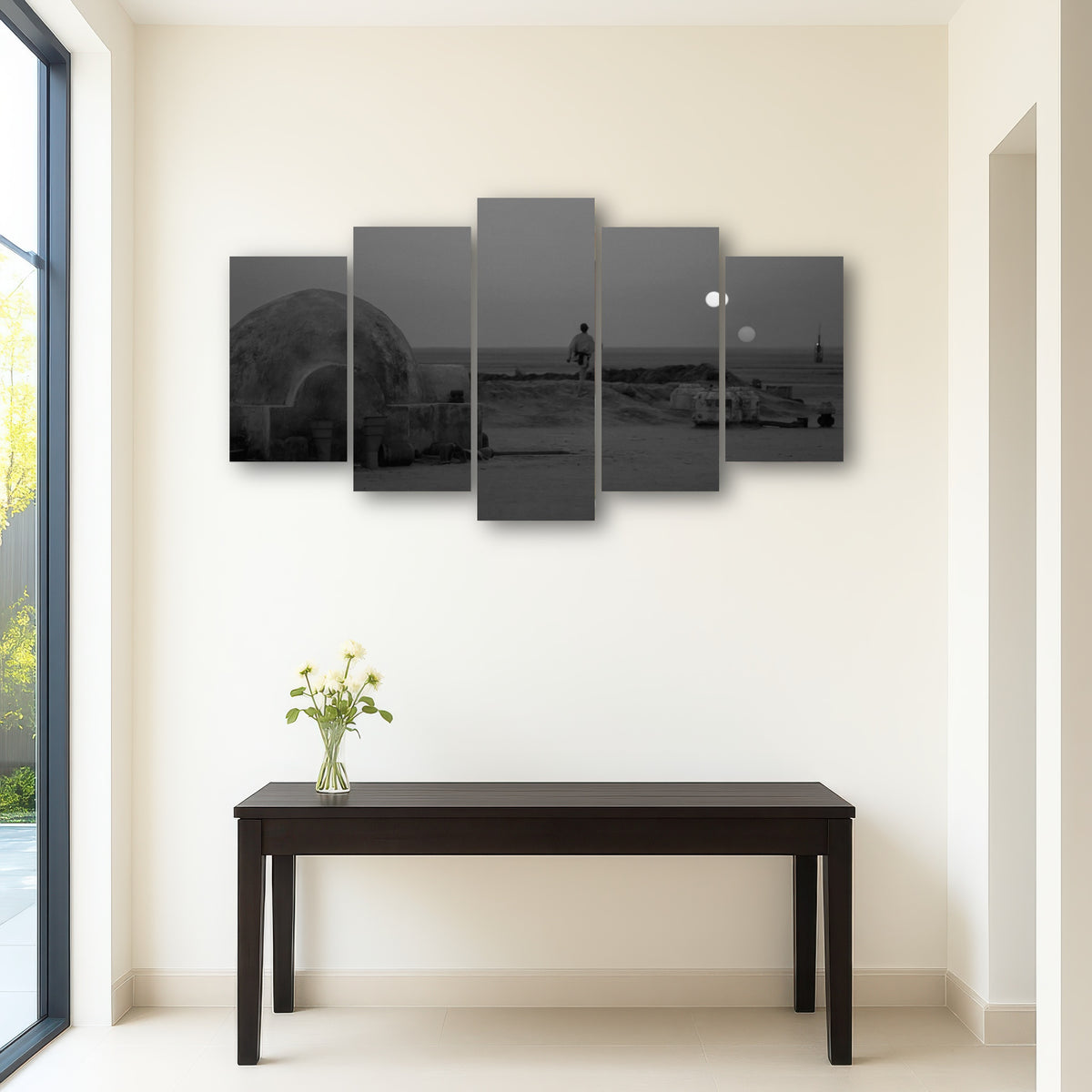 AUTO-MOCKUP ROOM | Binary sunset grayscale