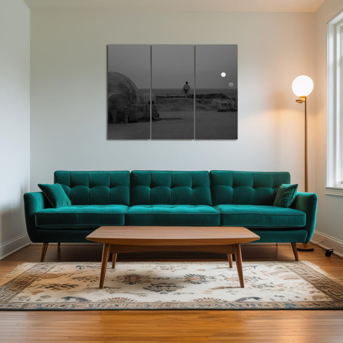 AUTO-MOCKUP ROOM | Binary sunset grayscale