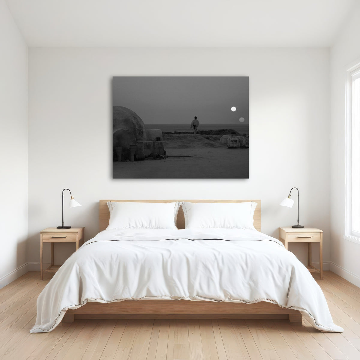 AUTO-MOCKUP ROOM | Binary sunset grayscale