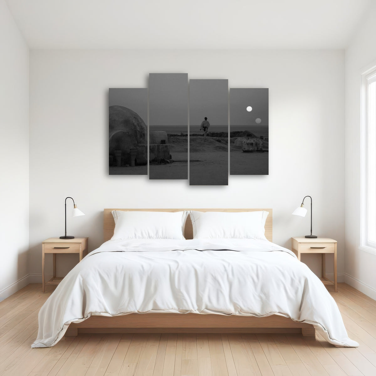 AUTO-MOCKUP ROOM | Binary sunset grayscale