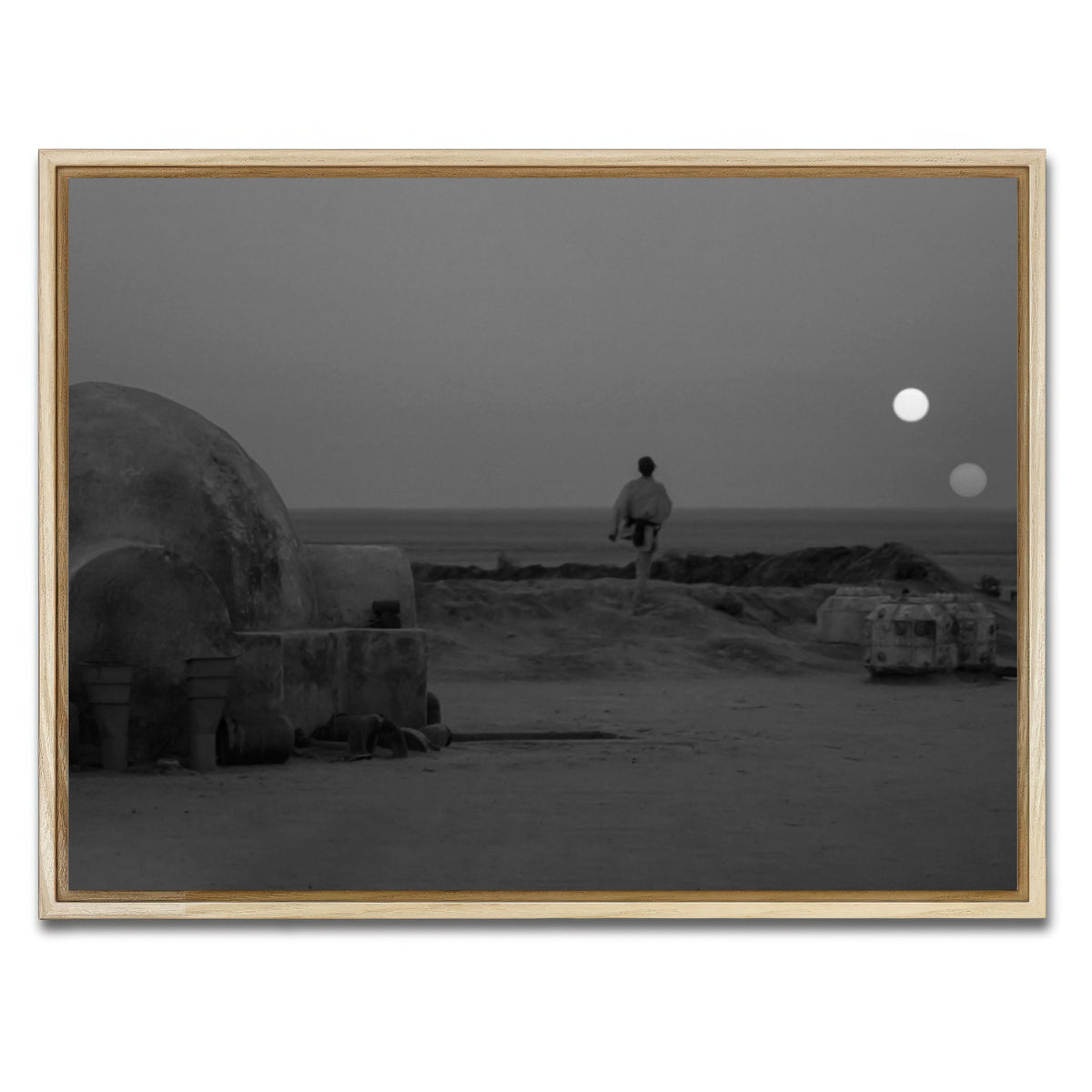 AUTO-MOCKUP WHITE | Binary sunset grayscale | 1 Piece | Natural Frame | group=4x3