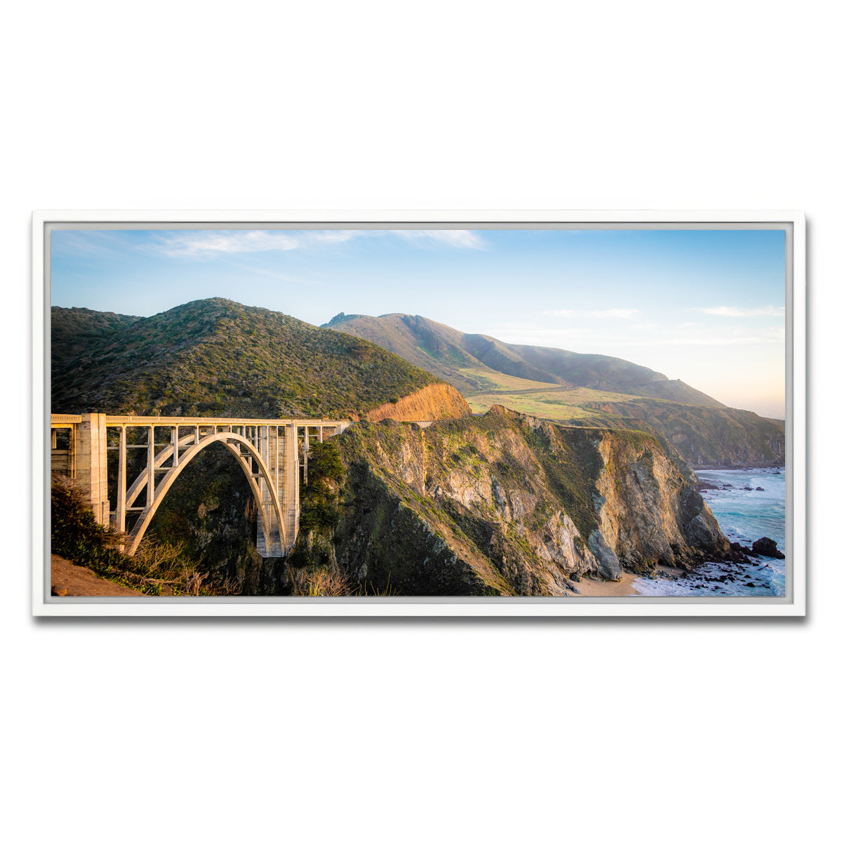 AUTO-MOCKUP WHITE | Bixby Bridge | 1 Piece | White Framed Canvas | group=2x1