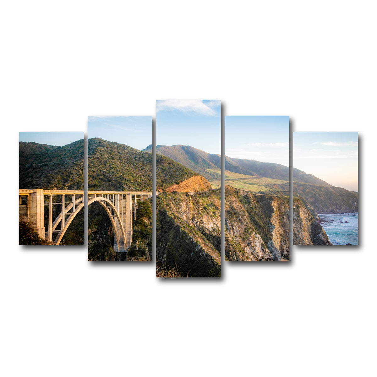 AUTO-MOCKUP WHITE | Bixby Bridge | 5 Piece | Gallery Wrap Canvas | group=5_normal