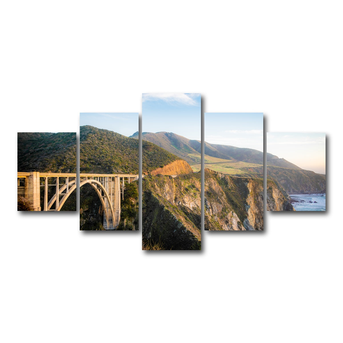 AUTO-MOCKUP WHITE | Bixby Bridge | 5 Piece | Gallery Wrap Canvas | group=5_short