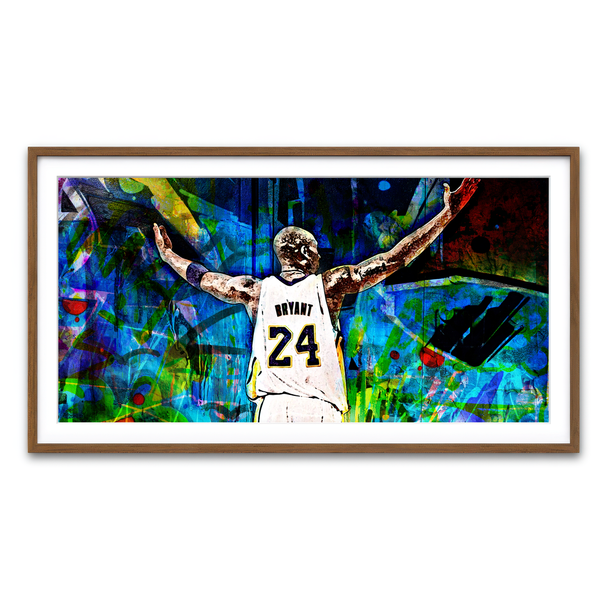 Framed Print 2x1 Walnut