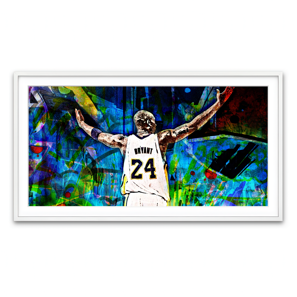 Framed Print 2x1 White