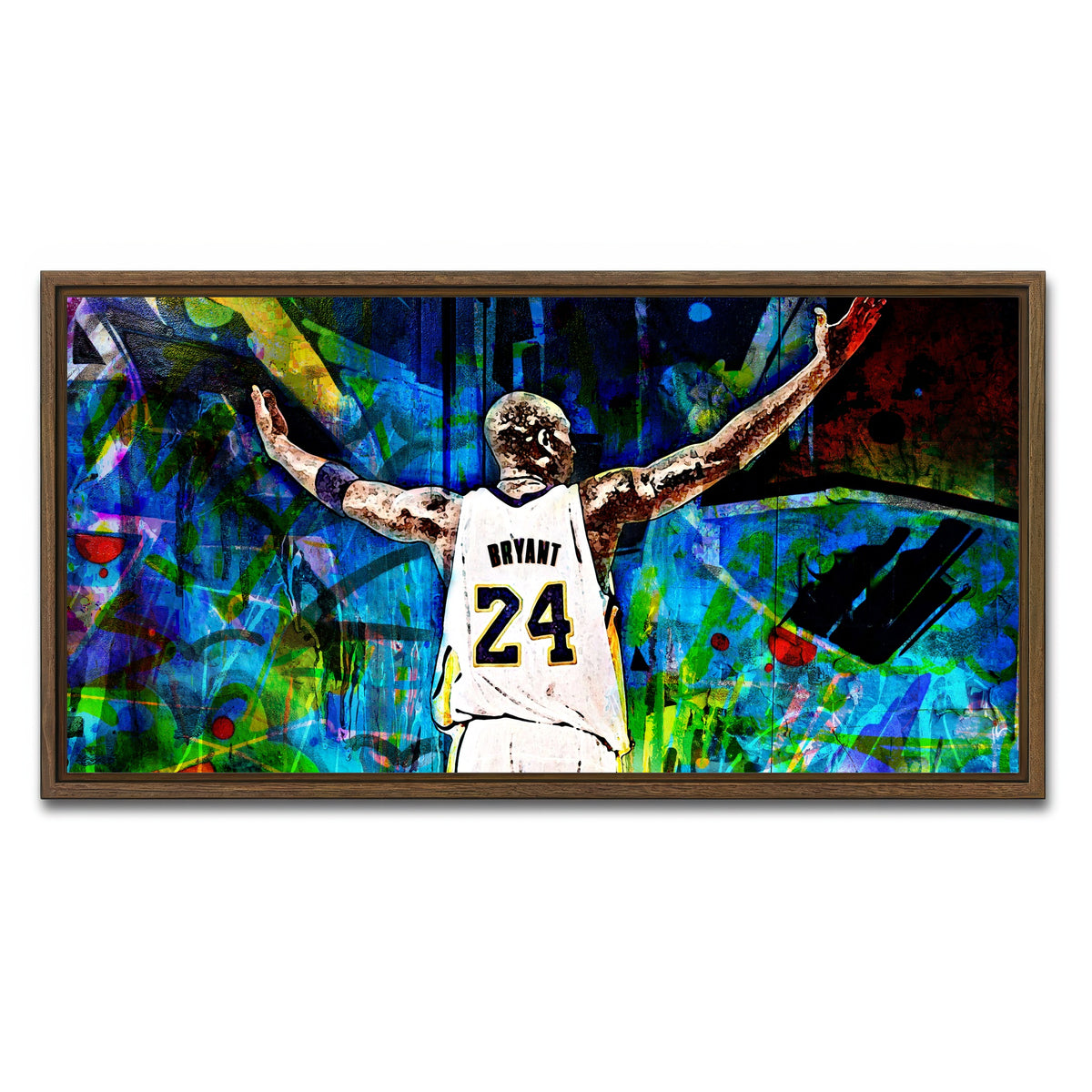 AUTO-MOCKUP WHITE | Black Mamba | 1 Piece | Walnut Framed Canvas | group=2x1