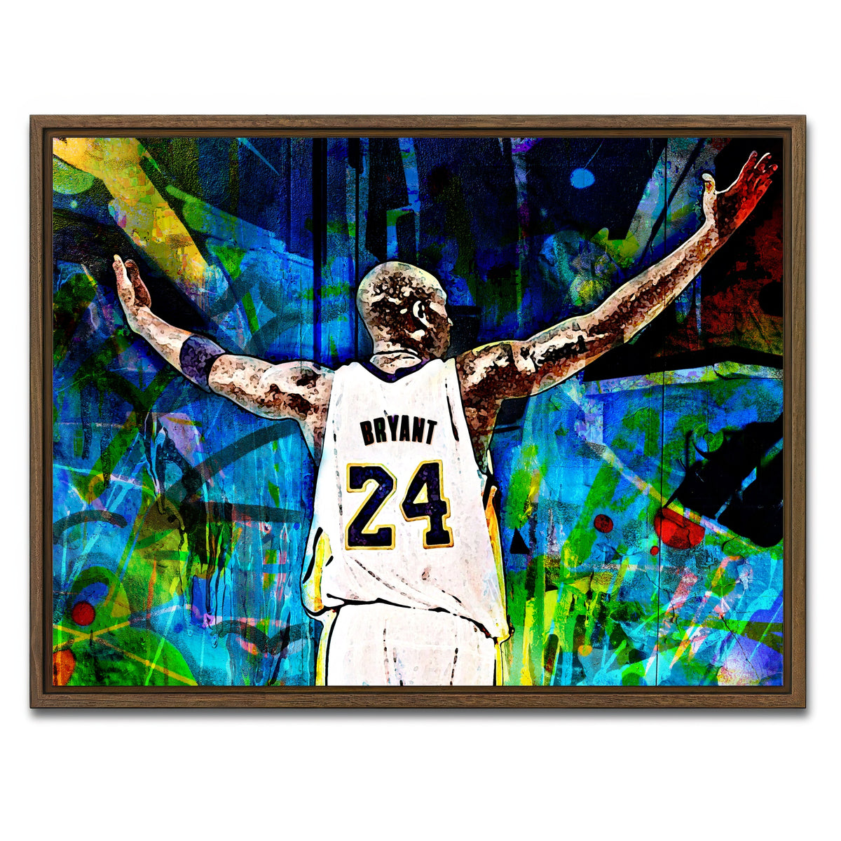 AUTO-MOCKUP WHITE | Black Mamba | 1 Piece | Walnut Framed Canvas | group=4x3
