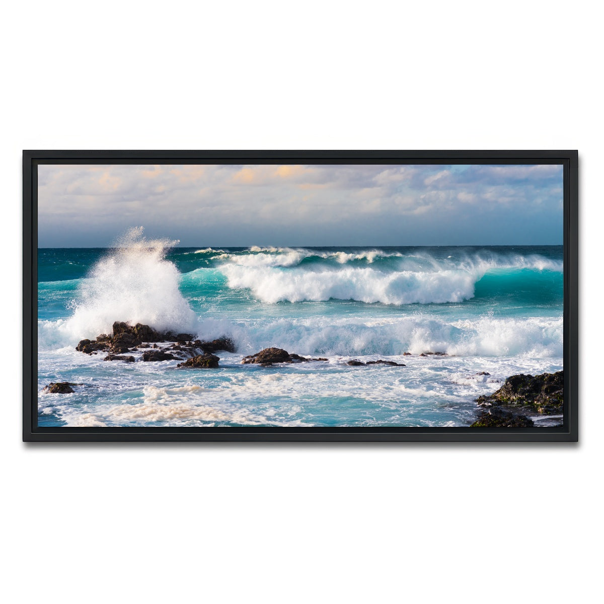 AUTO-MOCKUP WHITE | Blue Crash | 1 Piece | Black Framed Canvas | group=2x1