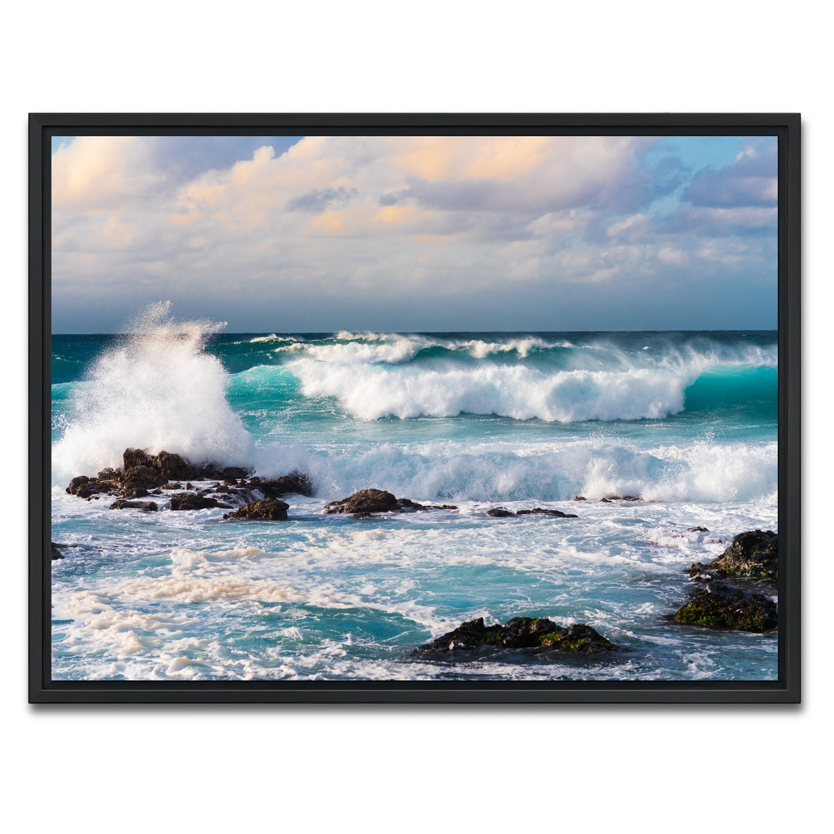 AUTO-MOCKUP WHITE | Blue Crash | 1 Piece | Black Framed Canvas | group=4x3