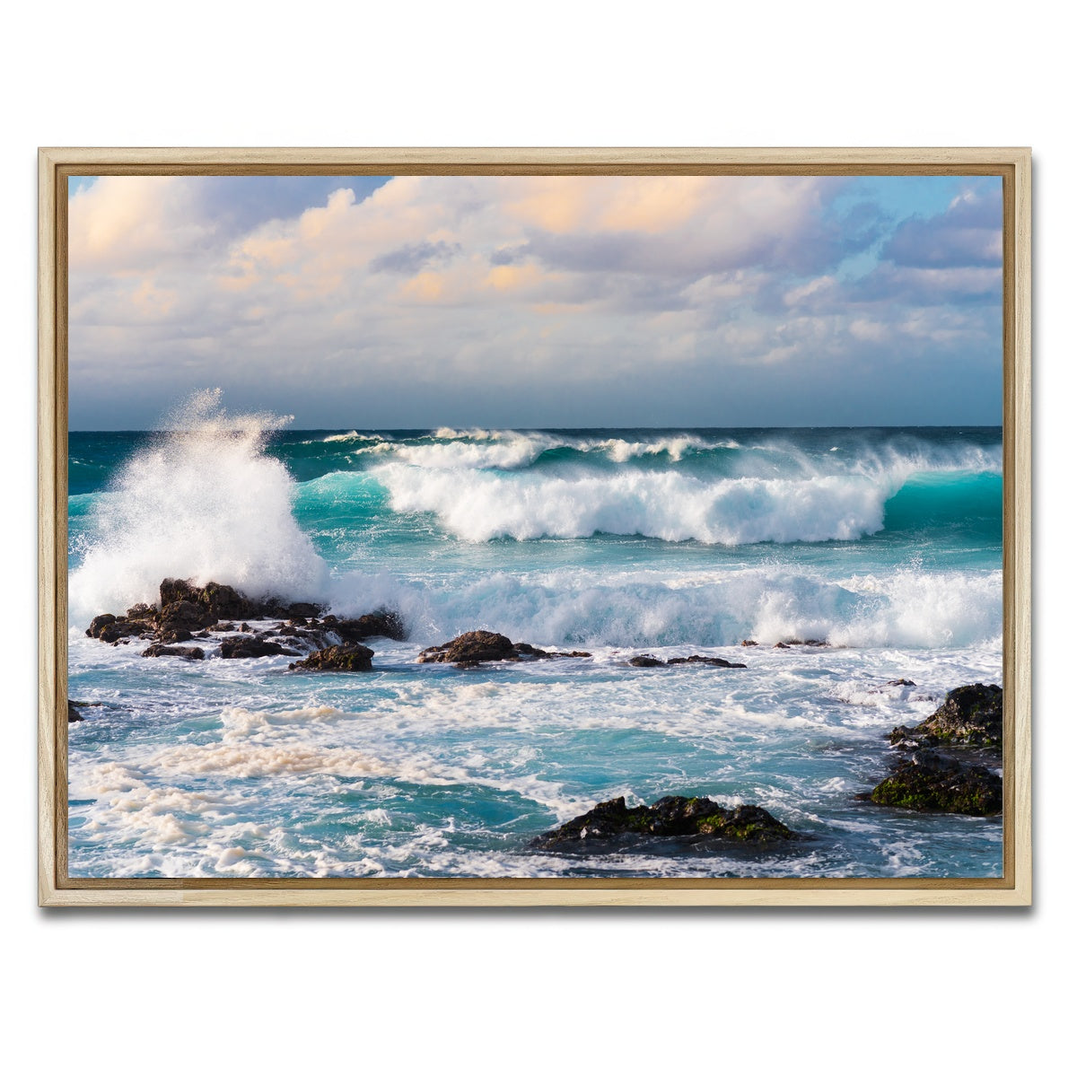 AUTO-MOCKUP WHITE | Blue Crash | 1 Piece | Natural Framed Canvas | group=4x3