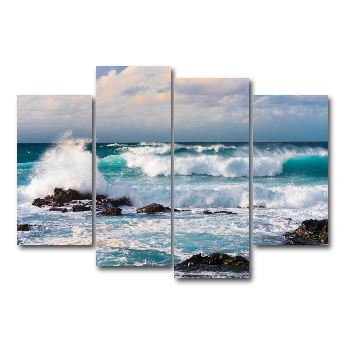 AUTO-MOCKUP WHITE | Blue Crash | 4 Piece | Gallery Wrap Canvas | group=4_short