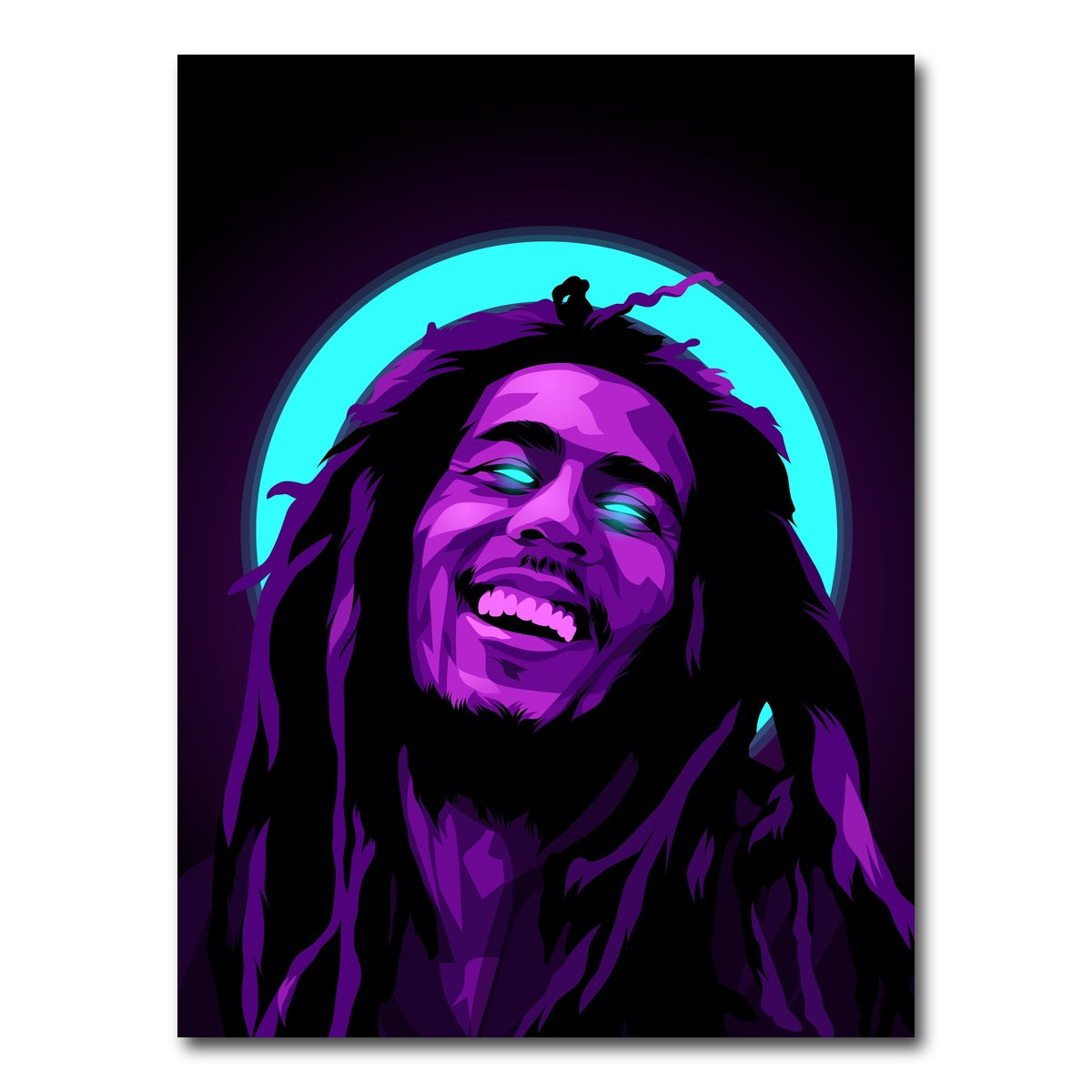 AUTO-MOCKUP WHITE | Bob Marley Halo | 1 Piece | Gallery Wrap Canvas | group=3x4