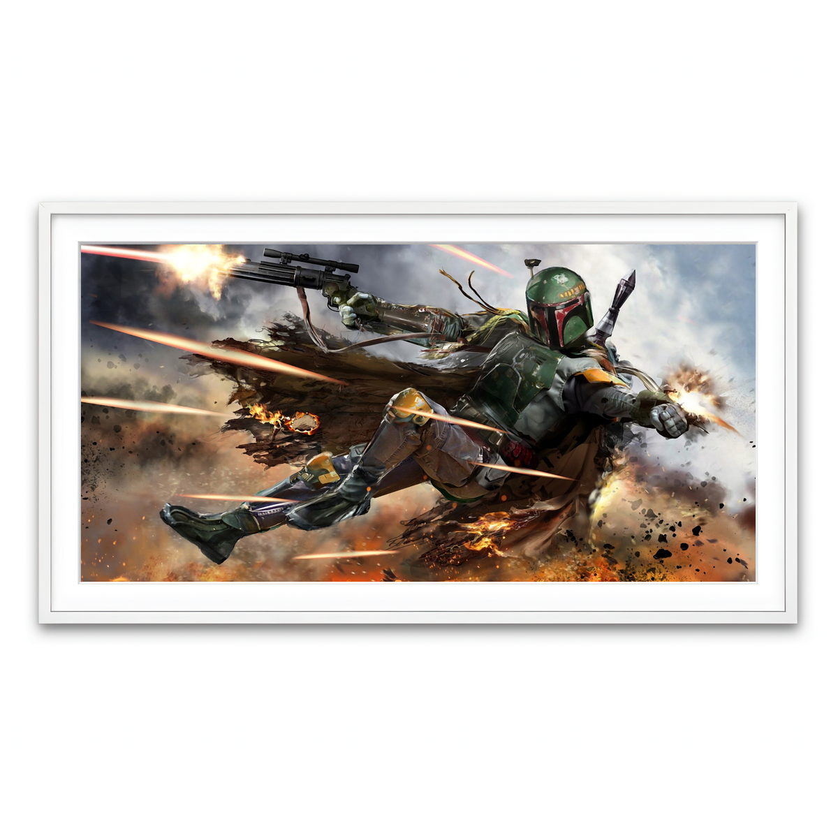 Framed Print 2x1 White