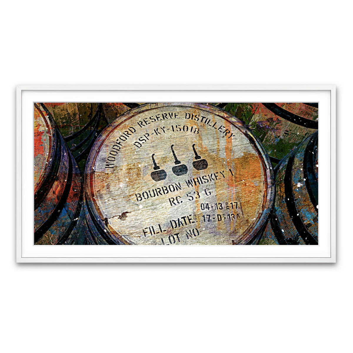 Framed Print 2x1 White