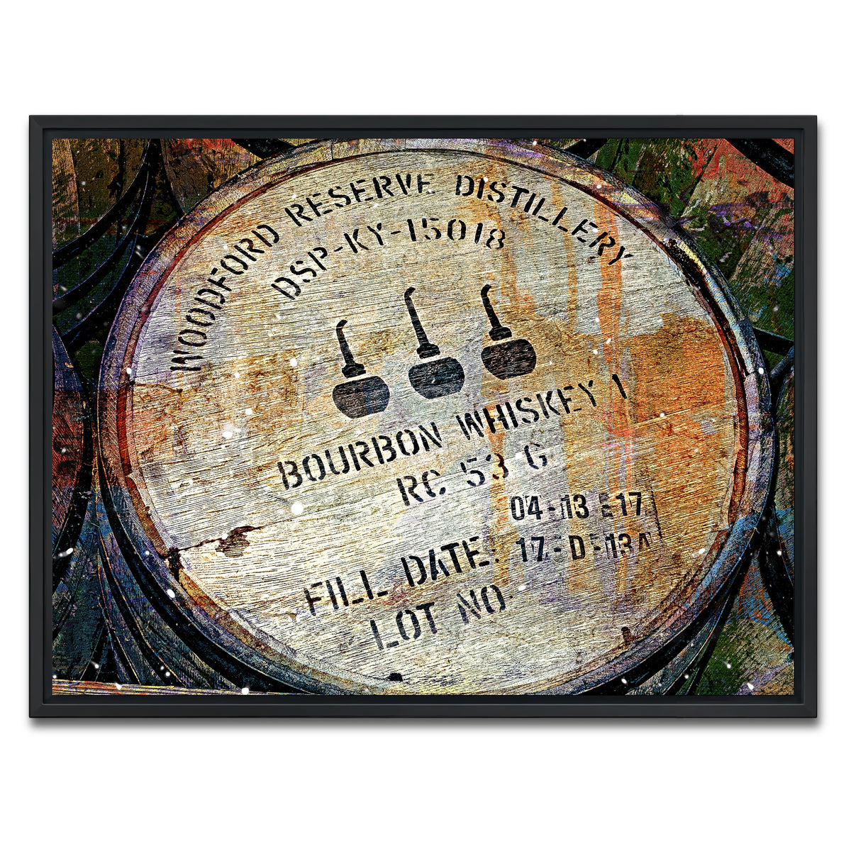 AUTO-MOCKUP WHITE | Bourbon Barrel | 1 Piece | Black Framed Canvas | group=4x3