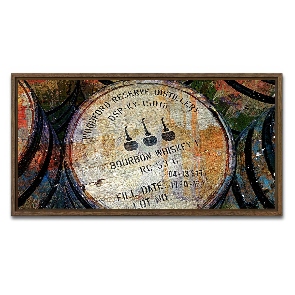 AUTO-MOCKUP WHITE | Bourbon Barrel | 1 Piece | Walnut Framed Canvas | group=2x1