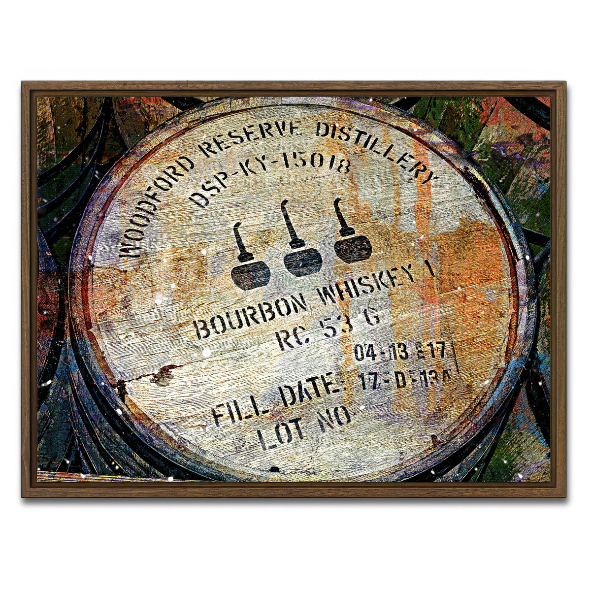 AUTO-MOCKUP WHITE | Bourbon Barrel | 1 Piece | Walnut Framed Canvas | group=4x3