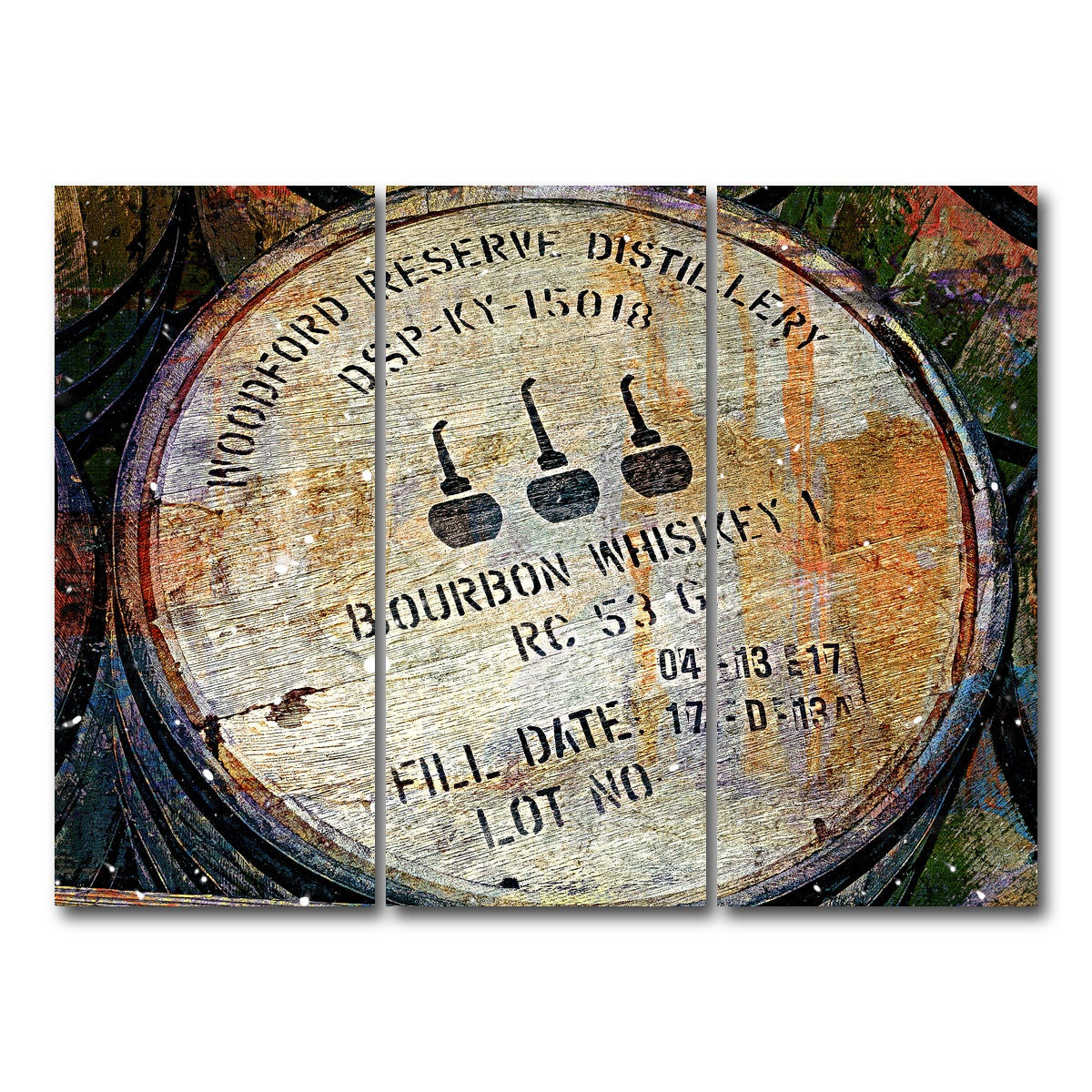 AUTO-MOCKUP WHITE | Bourbon Barrel | 3 Piece | Gallery Wrap Canvas | group=8x18