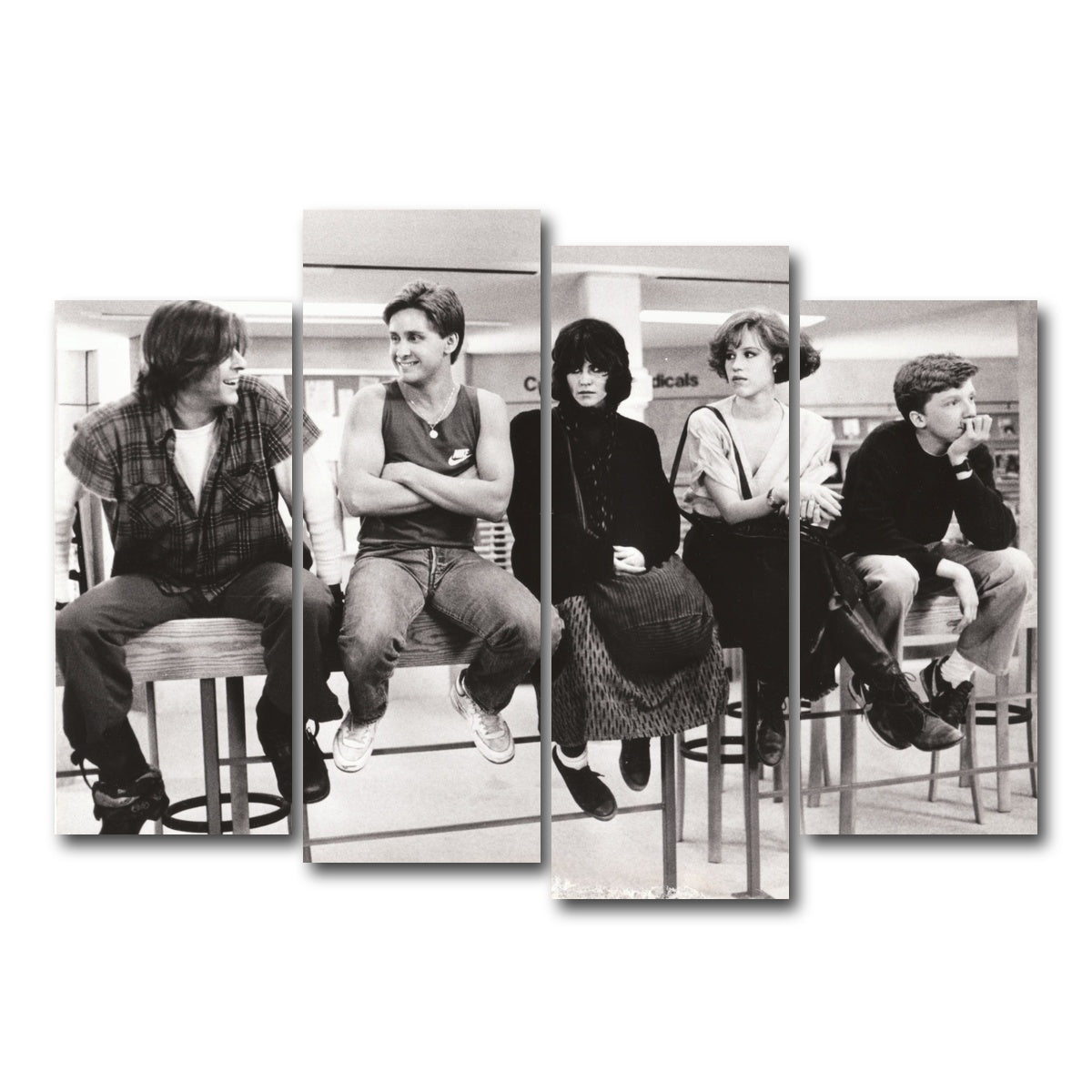 AUTO-MOCKUP WHITE | Breakfast Club | 4 Piece | Gallery Wrap Canvas | group=4_normal