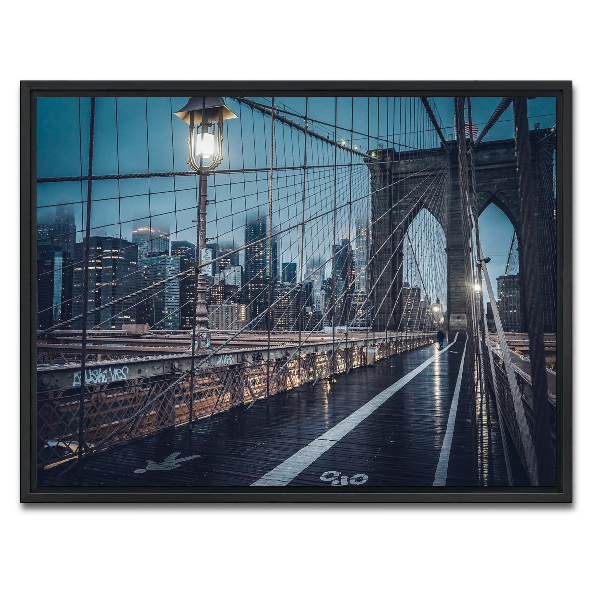 AUTO-MOCKUP WHITE | Bridge and Clouds | 1 Piece | Black Framed Canvas | group=4x3