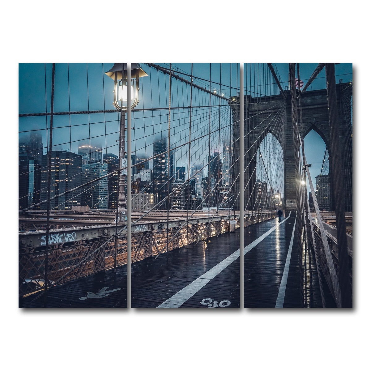 AUTO-MOCKUP WHITE | Bridge and Clouds | 3 Piece | Gallery Wrap Canvas | group=8x18