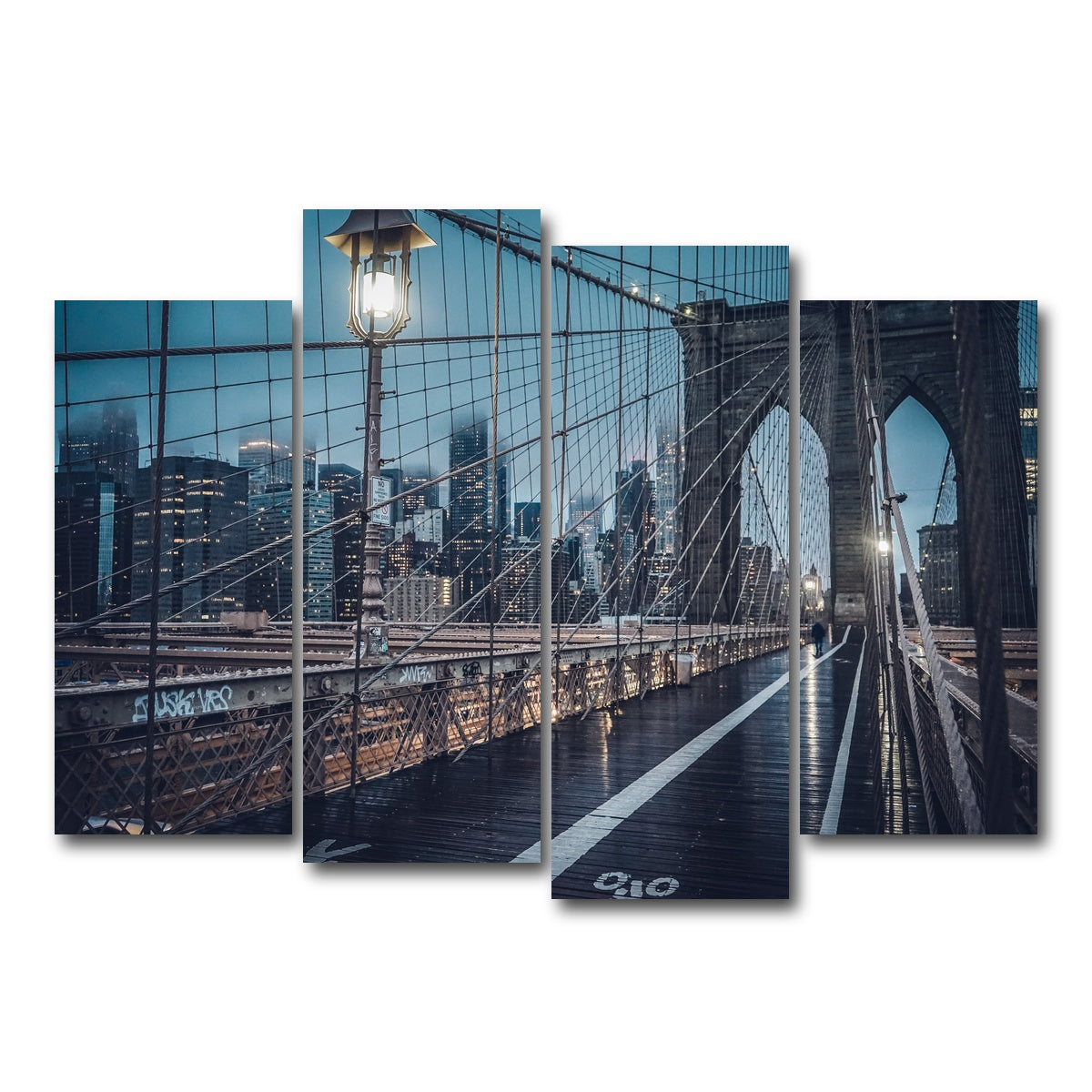 AUTO-MOCKUP WHITE | Bridge and Clouds | 4 Piece | Gallery Wrap Canvas | group=4_normal