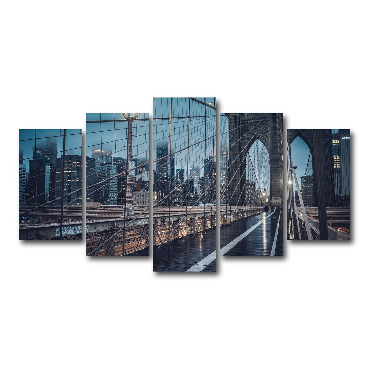 AUTO-MOCKUP WHITE | Bridge and Clouds | 5 Piece | Gallery Wrap Canvas | group=5_normal