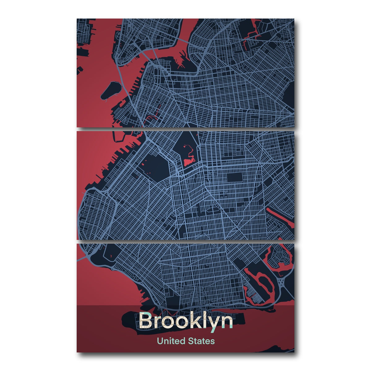 AUTO-MOCKUP WHITE | Brooklyn | 3 Piece | Gallery Wrap Canvas | group=12x24_stacked